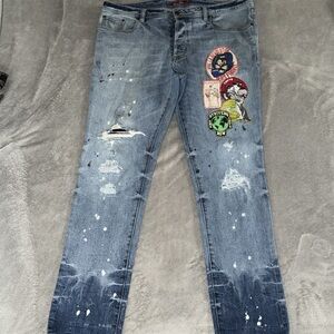 Strivers Row Men’s Graphic denim jeans!Guc Pre owned size (38)